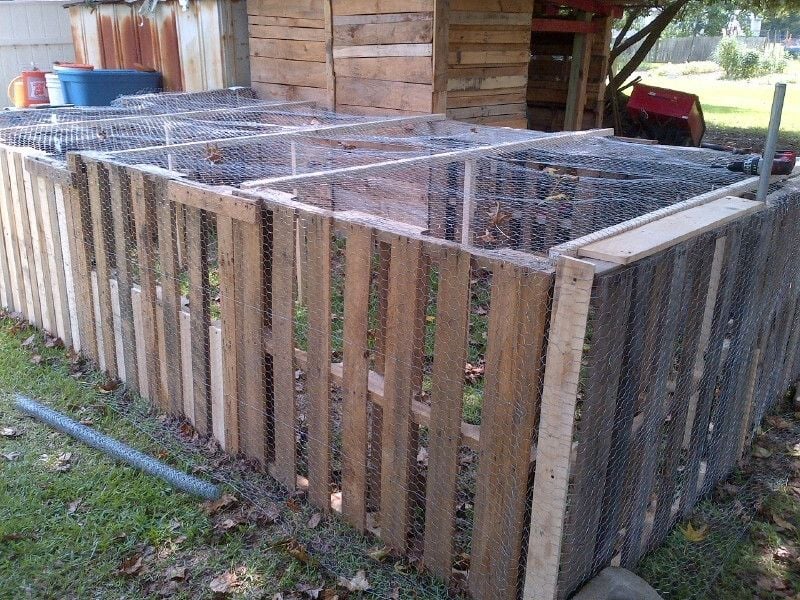 With 49 Pallets I was able to make a chicken pen and house. I even had ...