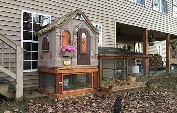 Cottage Playhouse Plastic Chicken Coop.