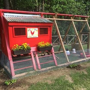 Upcycled Swing Set to Chicken Coop