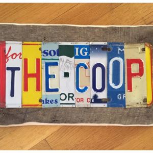 Recycled license plate Chicken for your Coop!