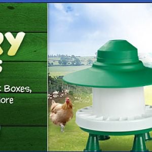 New Poultry Supply Products. Chickbox laying nest and Range Feeders.