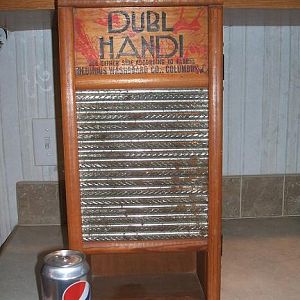 Dubl Handi washboard nic-nac shelf (closed)
Has a little rust - but I think that makes it look better.  (o: