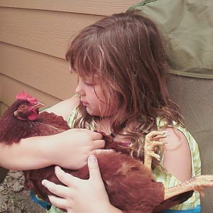 Amanda and Primrose:  Pure Chicken Love!