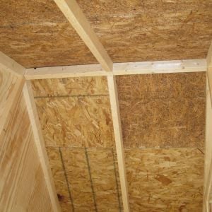 Used 2x3s for rafters(ripped 2x6s in half).