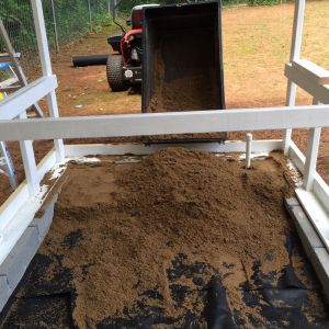 06/10/2014. Added a pickup truck load of river sand to the coop
