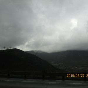 One side of the cajon pass