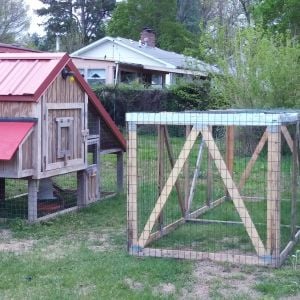 The 'new to us' chicken coop and chicken tractor project. Almost ready for the chicks! They are gonna love this upgrade from the brooder box.