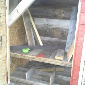 side storage with nesting boxes underneath