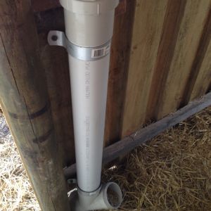 Homemade PVC pipe feeder works really well