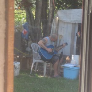 serenading our chickens