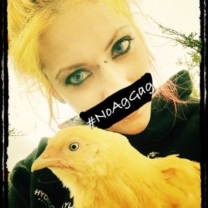 Gladys and I taking a stand against the ag gag laws. #NOAGGAG