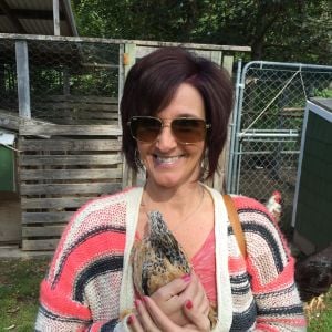 My wife and her new friend and found love "A serama hen"