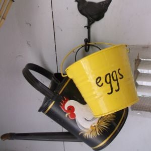 Hand painted watering can I scored online.