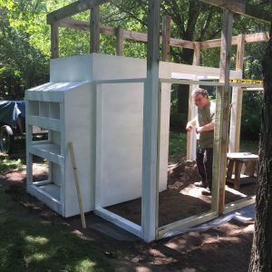 Building our chicken coop...we call it the Tajmacoop!