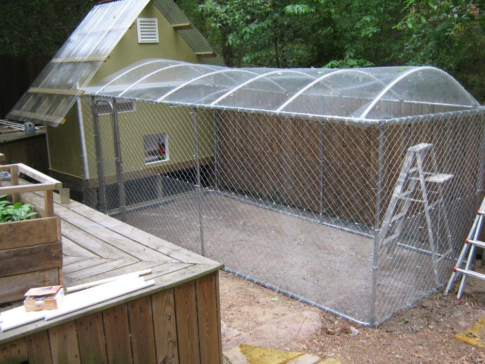 How do you build a dog pen out of PVC?