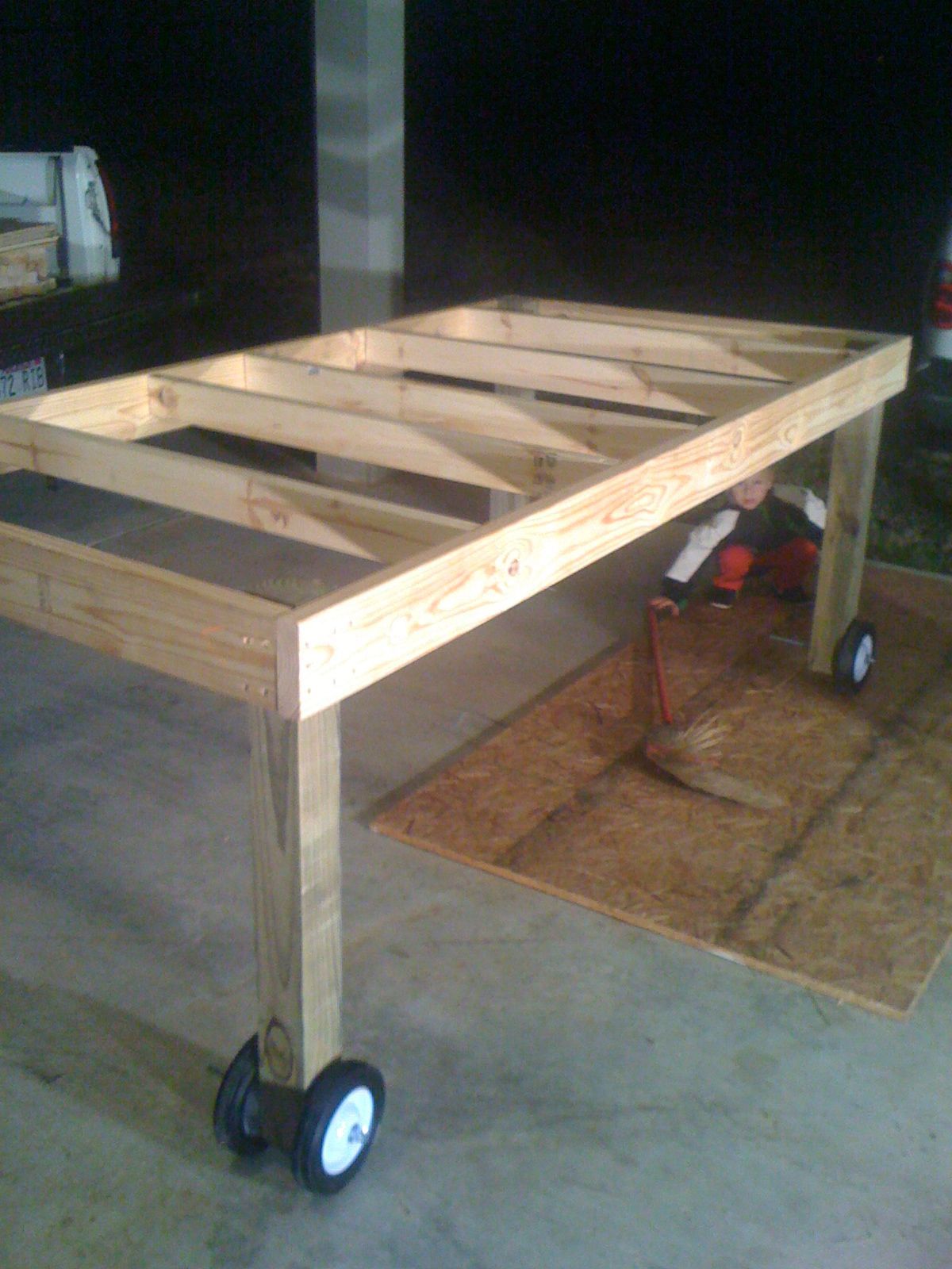 4x8 base frame with wheels