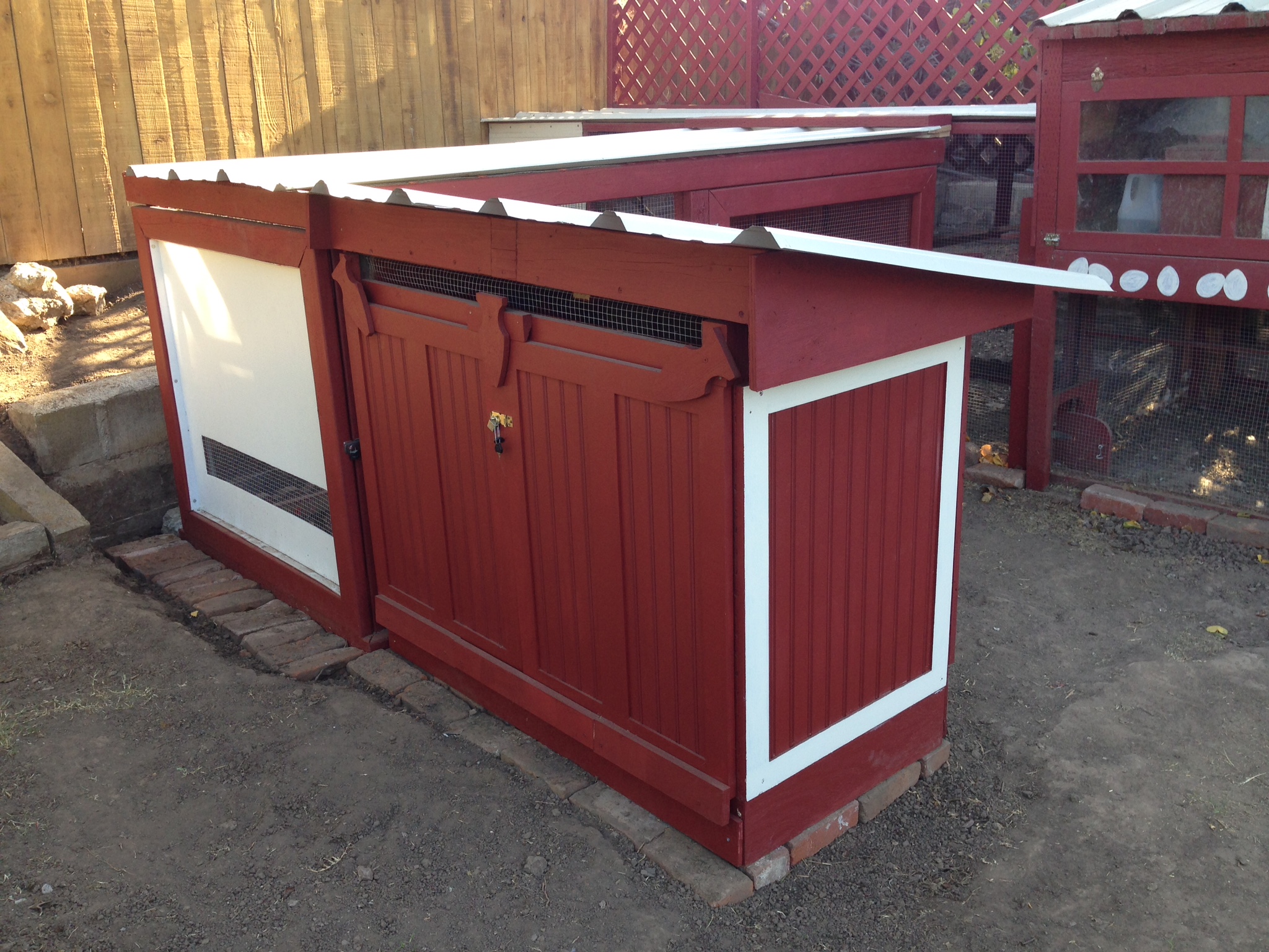 Here's their 2x4 coop, all finished.