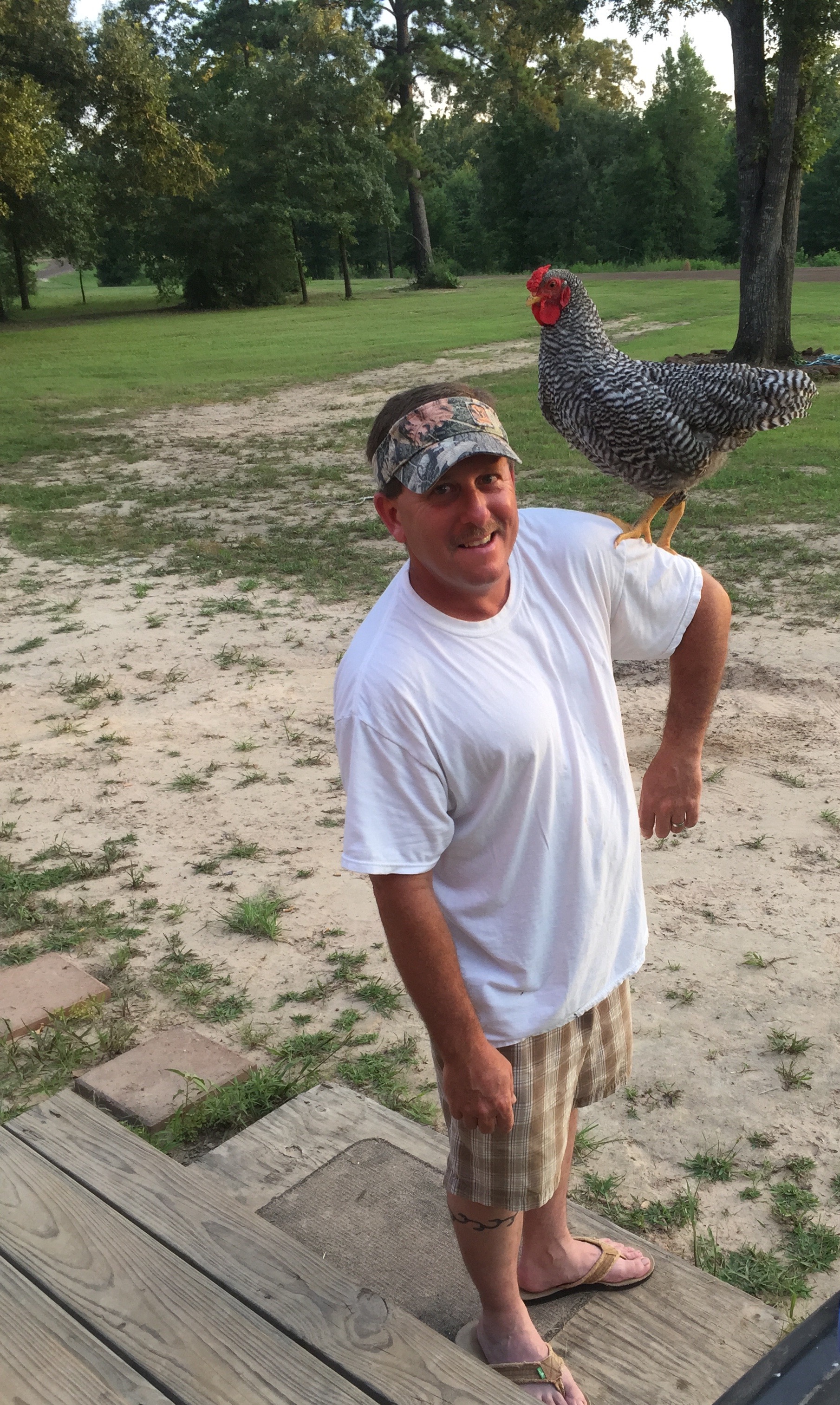 Me, and our rooster "Richard"