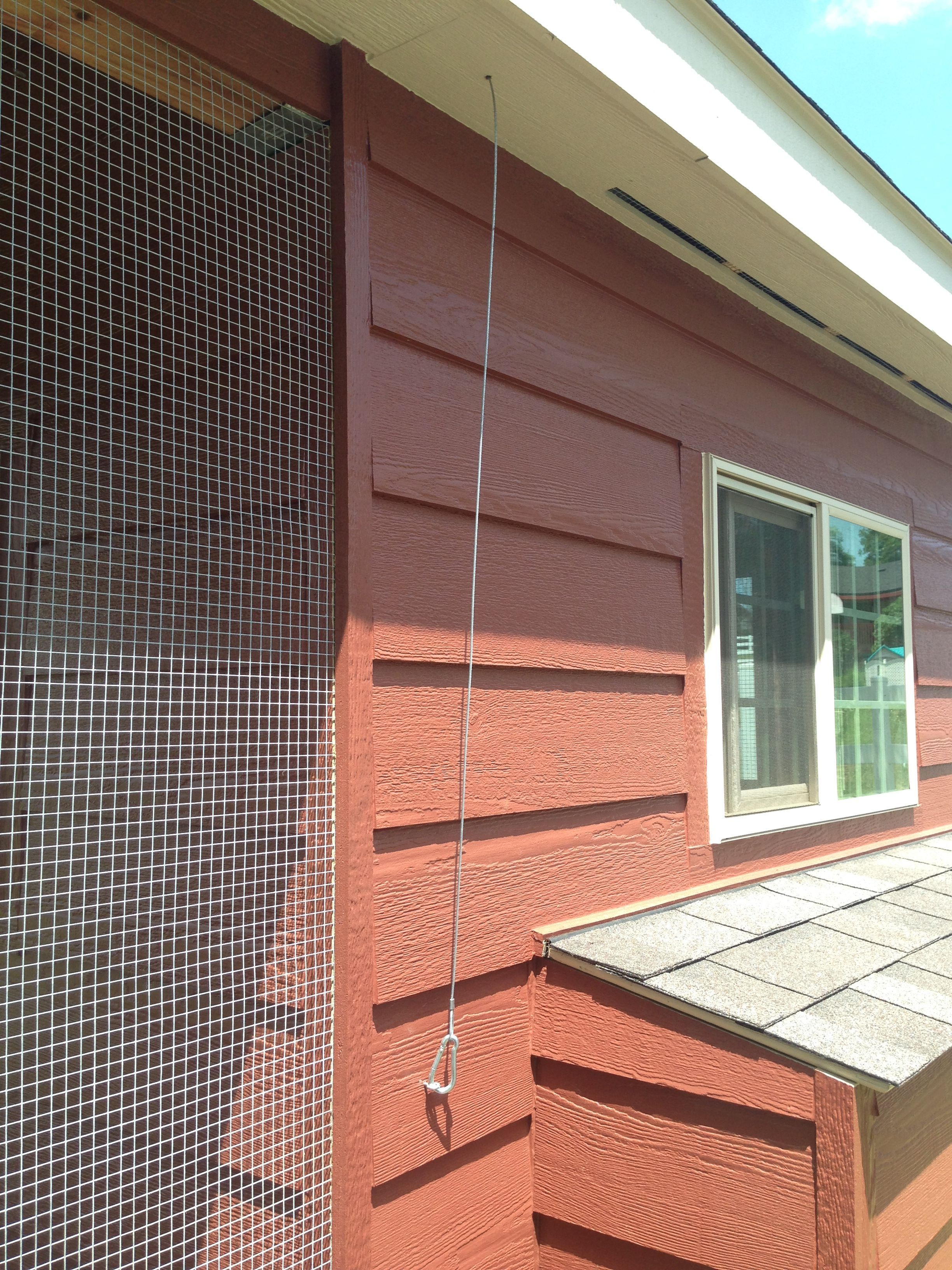 This is a pull cord attached to pop door- works amazingly.  DH ran it up the inside wall and through the soffit- sweet!