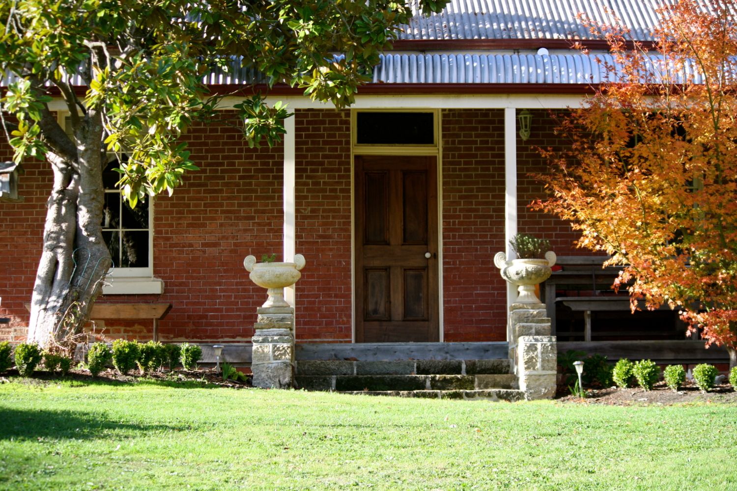 "Inlet Farm, " the original farmhouse. On the banks of the " Huon River "  C1847.