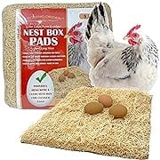 Nest Box Pads for Chicken Nesting Boxes - 13 x 13 Pads Made in USA from Sustainably Sourced Aspen Excelsior (5 Pack), Opens in a new tab