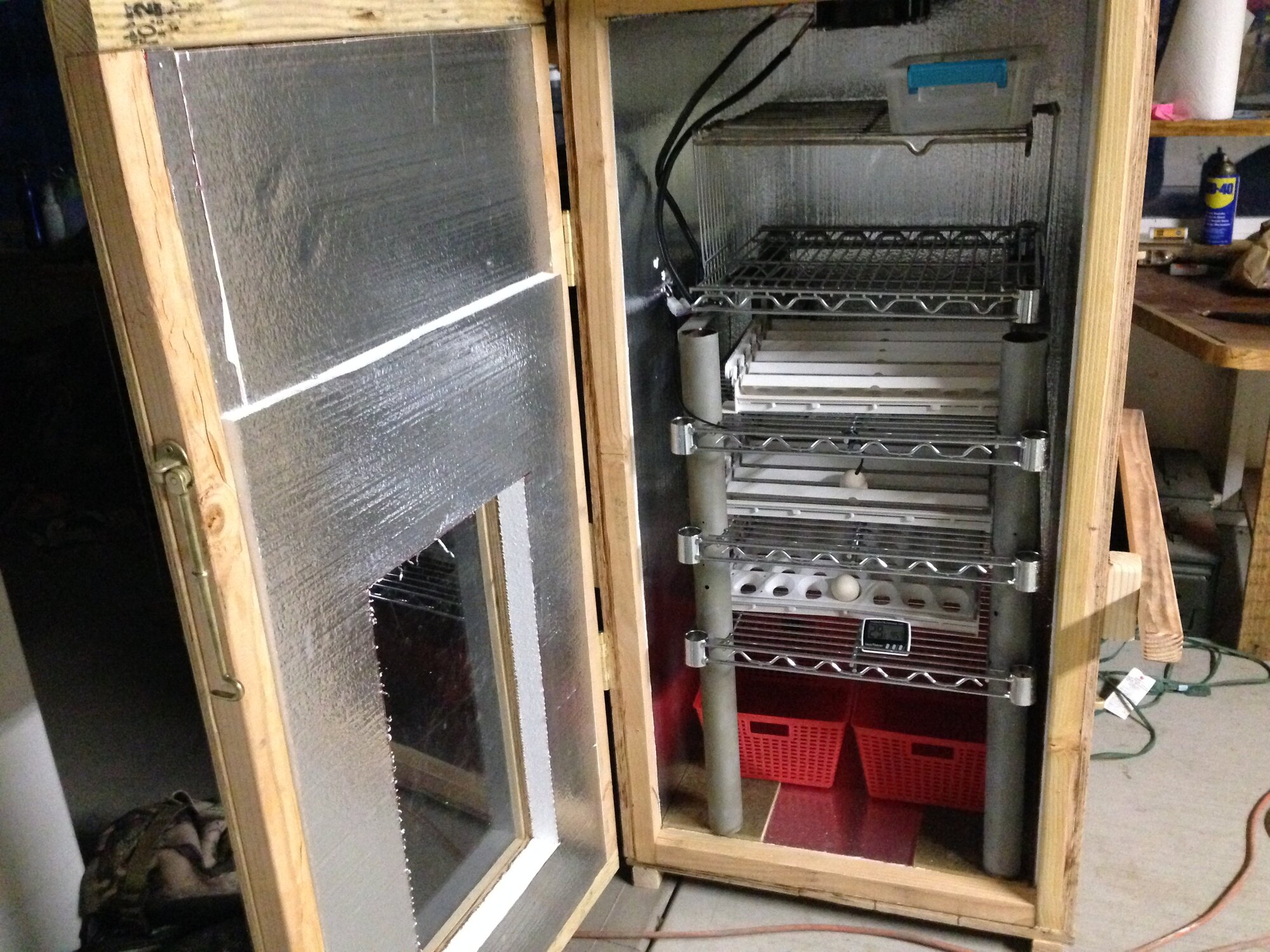 Diy Cheap Cabinet Incubator No Light Bulbs Backyard Chickens