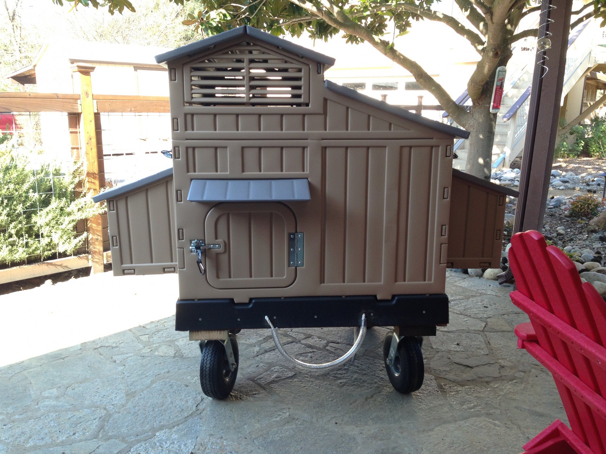 Made my Formex Snap Lock Coop into a chicken tractor BackYard