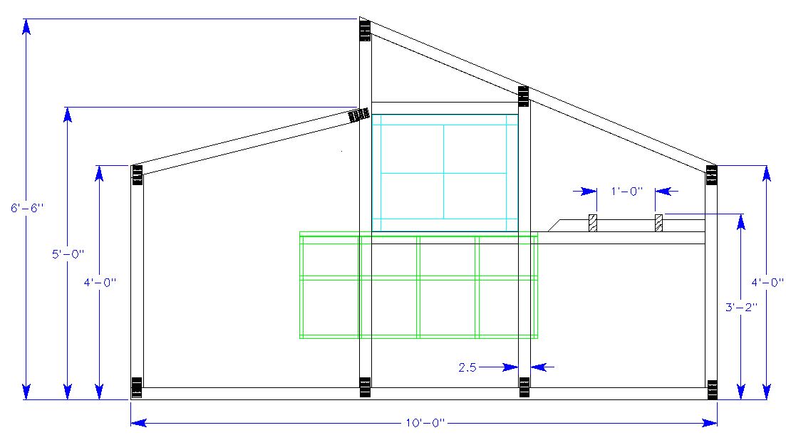 Woods Open Air Coop. Scaled to 6x10 BackYard Chickens Learn How to