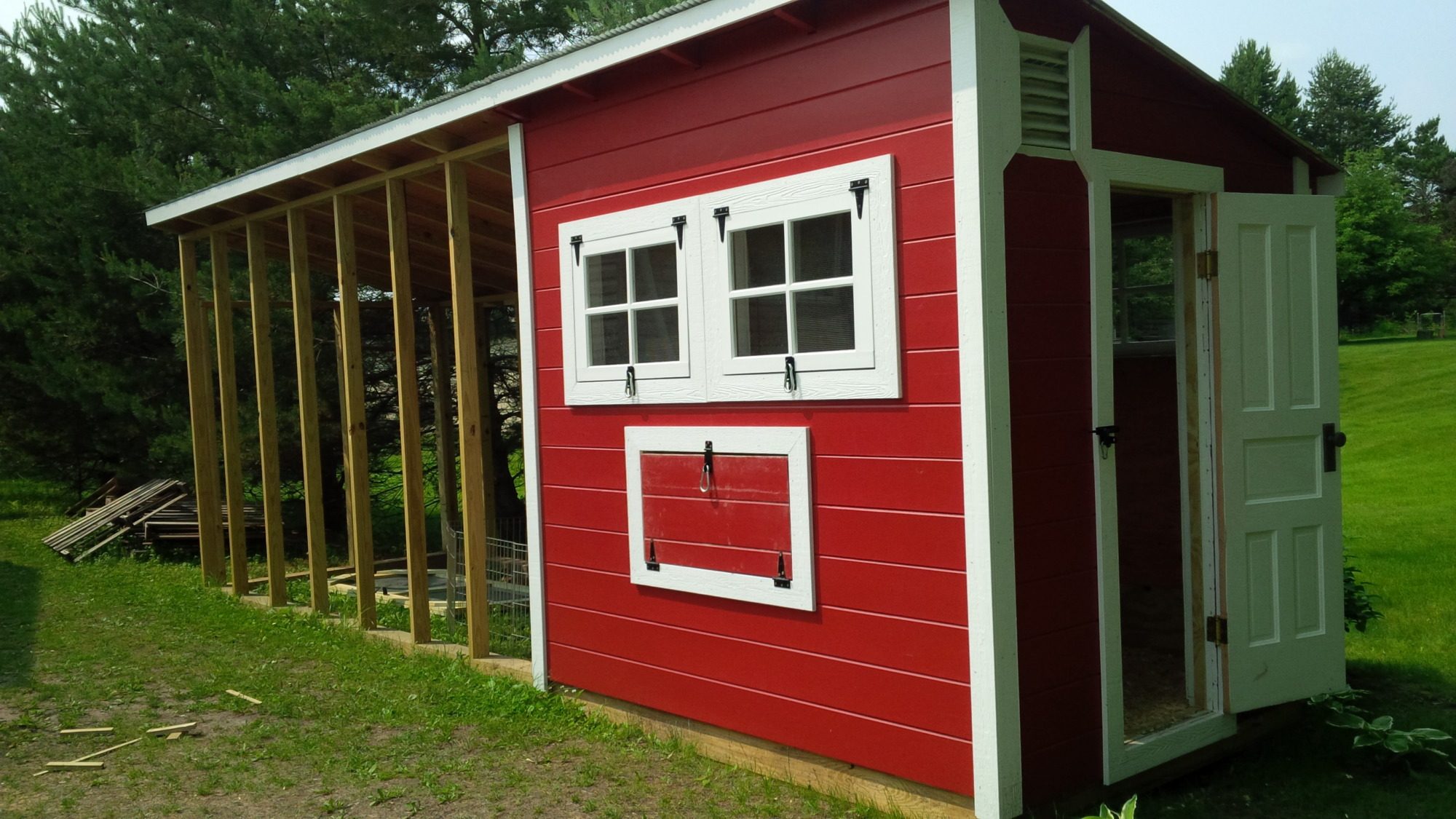 MN-Hardy 7'x8' Chicken Coop with Attached Run | BackYard Chickens