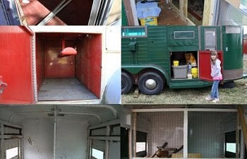 Horse Trailer to Chicken Coop Conversion