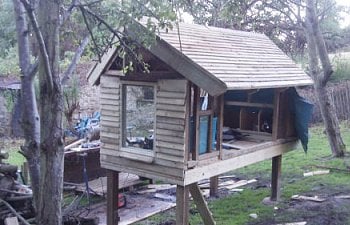 Spare wood and spare space. I think I will build a coop.
