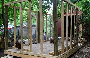 8-5-16 past few days progress - wire up on part of the wall and door up.jpg