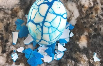 DIY dragon eggs! Made with chicken eggs