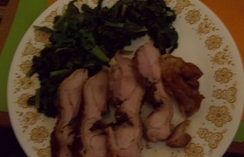 Turkey Thighs and Mustard greens