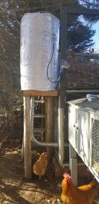 Winterized Water Barrel System with Nipple Watering Bar!