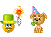 smiley new year dog.gif