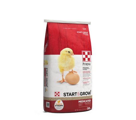 Purina Start and Grow Medicated Crumbles Chick Feed