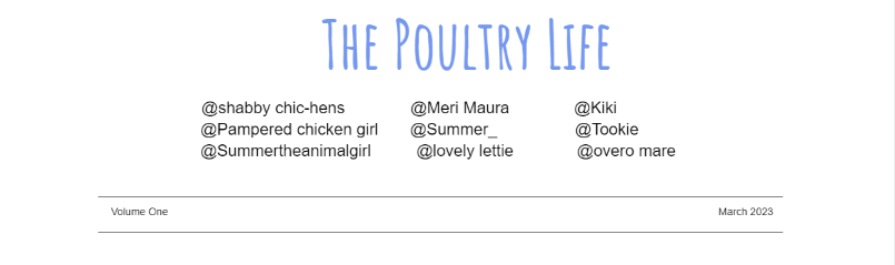 The Poultry Life, Volume 1, March 2023