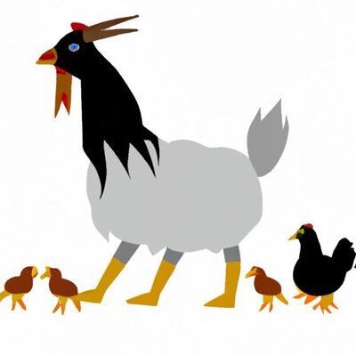 A realistic goat Sussex hen with chicks (1).jpg