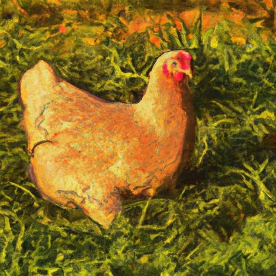 A buff orpington hen in grass, in the style of a painting (1).jpg