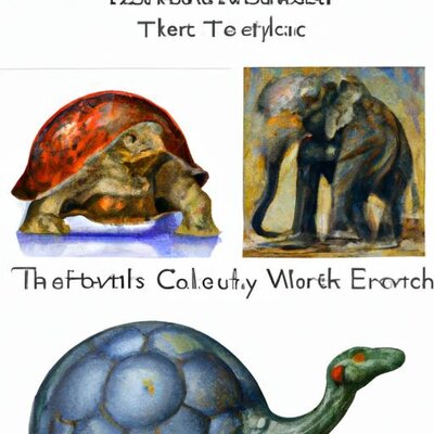 Four different artistic impressions illustrating the structure of Terry Pratchett&#039;s Discw...jpg