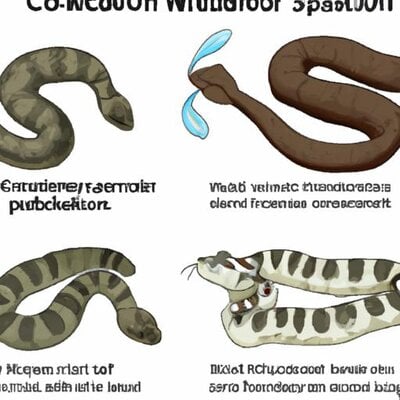 Four illustrations showing the difference between a cottonmouth and a plain bellied water snak...jpg