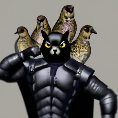 A quail wearing black panther armor with the rest of the avengers behind it (2).jpg