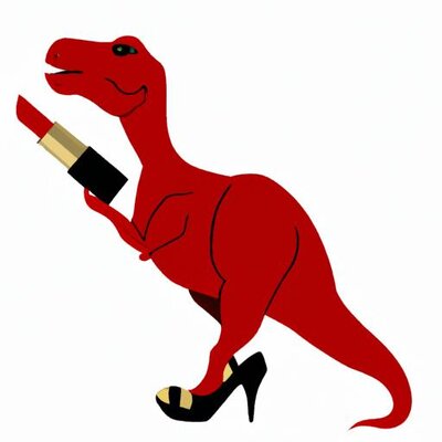 A dinosaur in high heels and lipstick (1).jpg