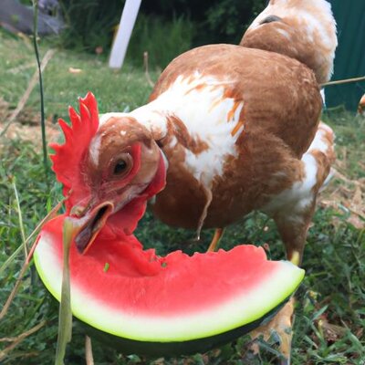 A chicken eating a watermelon (1).jpg