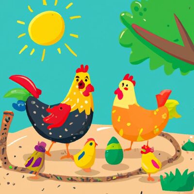 Chicken family on summer vacation (1).jpg