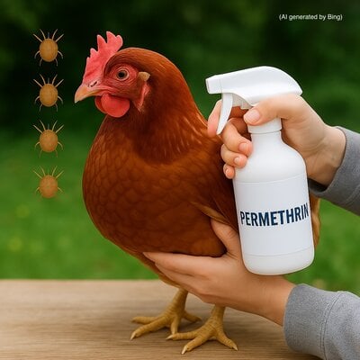 Eliminating Lice (or Mites) on Chickens Using Permethrin