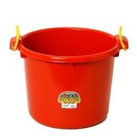 PSB70 - 70 Quart DuraFlex Plastic Muck Bucket - Red