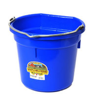 P20FB - Flat Back Plastic Bucket - Blue
