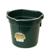 P20FB - Flat Back Plastic Bucket - Green